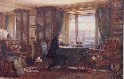 William Gershom Collingwood John Ruskin in his Study at Brantwood Cumbria France oil painting reproduction
